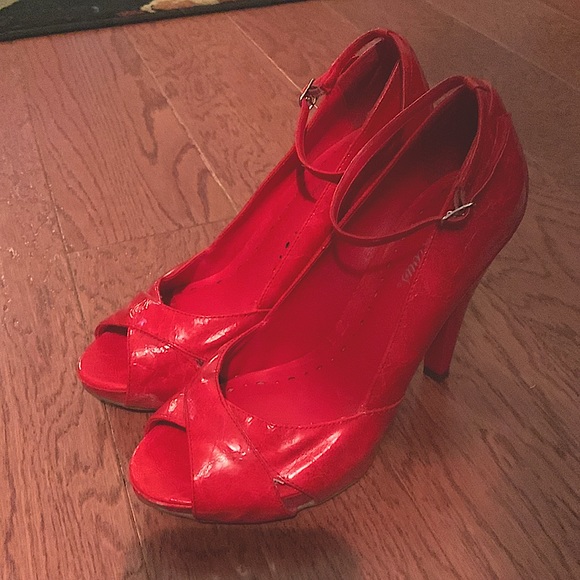 👠 Delicious red platform heels 👠 Size 7 - Great condition - Pinup Style - Picture 1 of 5